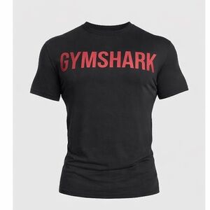 Gymshark Men’s Black Prime T Shirt Vivid Red Size Small Muscle Fit NEW